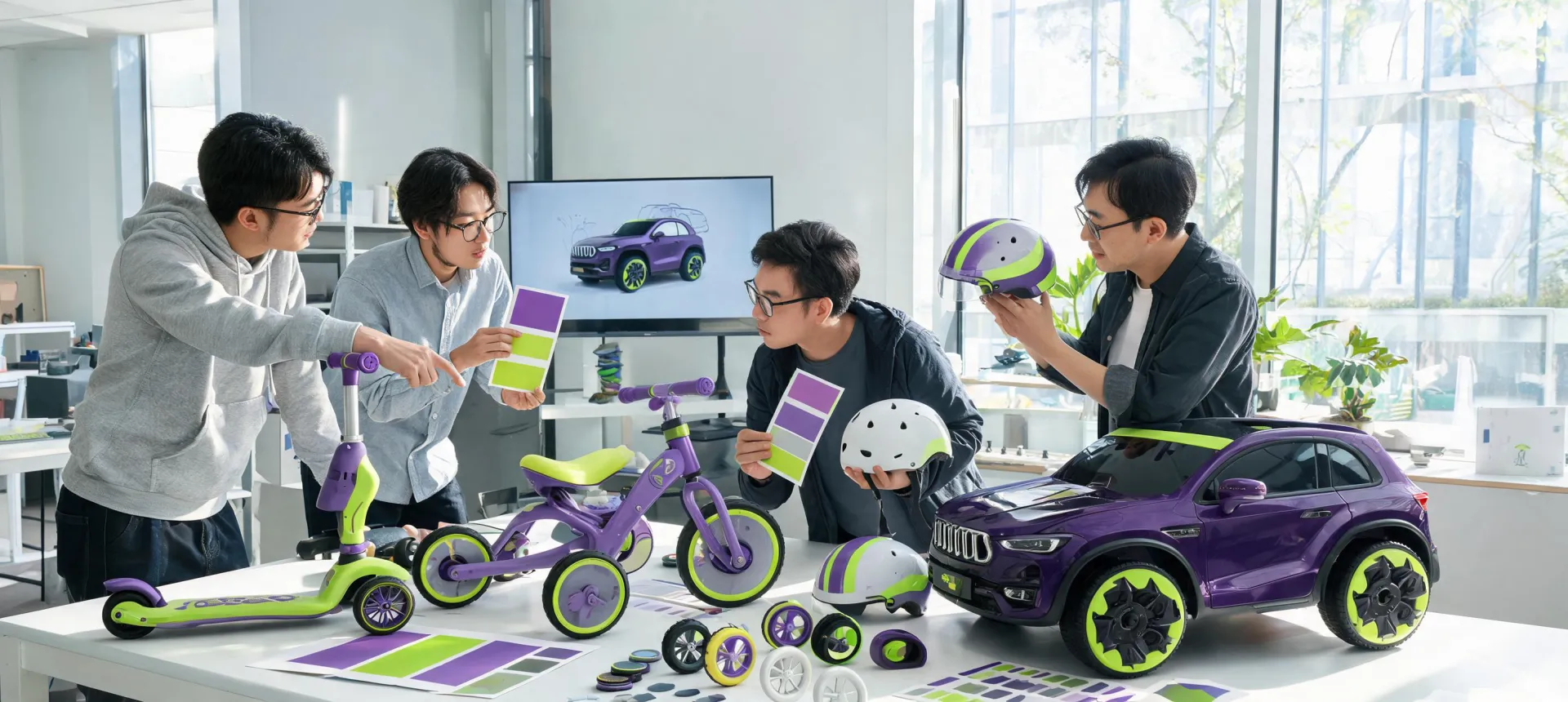 Razor team reviewing ride-on toys